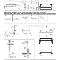 Differnz Fonteinset Jukon - Beton - Grijs - 35x45x27,5cm