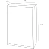 Differnz Spiegelkast Look - RVS - Zilver - 51x36x18cm