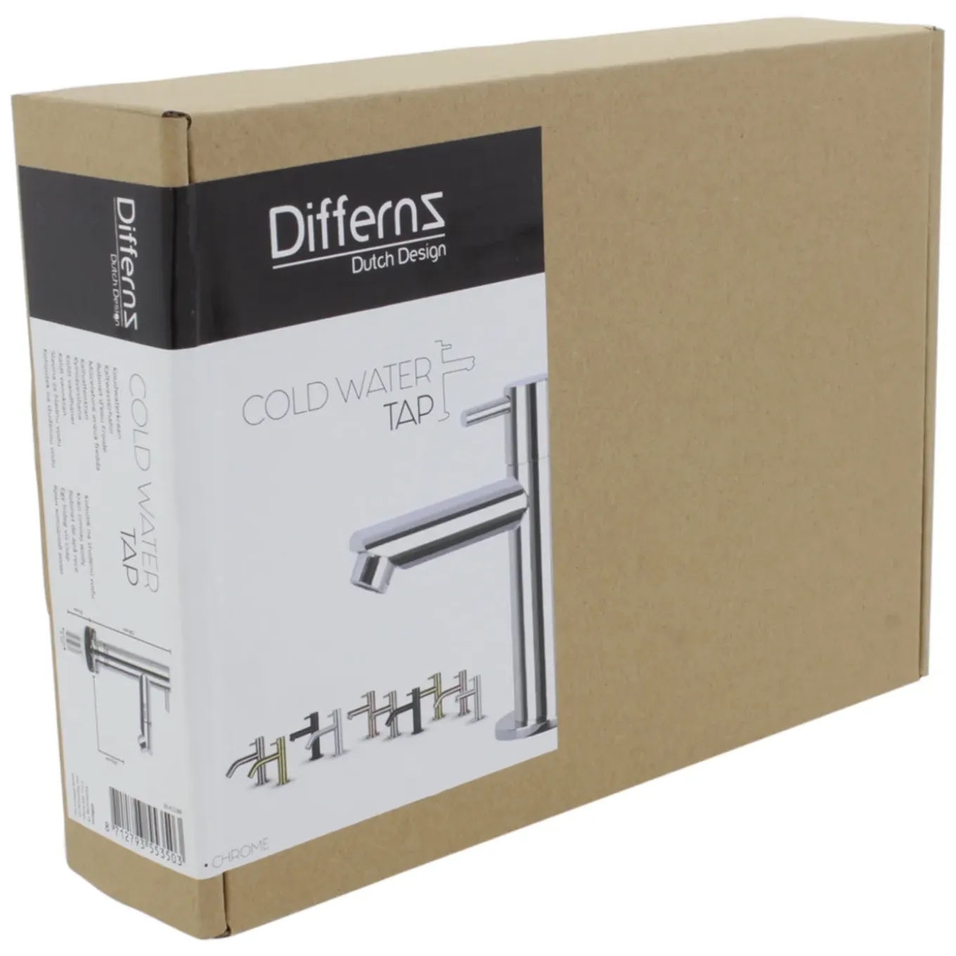 Differnz Toiletkraan Mix & Match - Chroom - 42cm