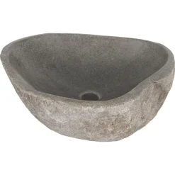 Differnz Waskom Lombok - Riviersteen - Rond - Grijs - 47x47x18cm