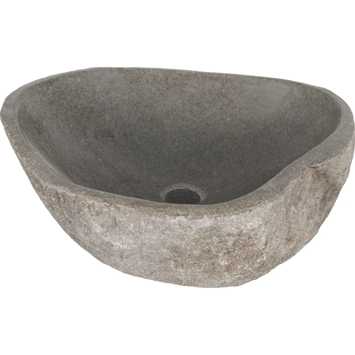 Differnz Waskom Lombok - Riviersteen - Rond - Grijs - 47x47x18cm