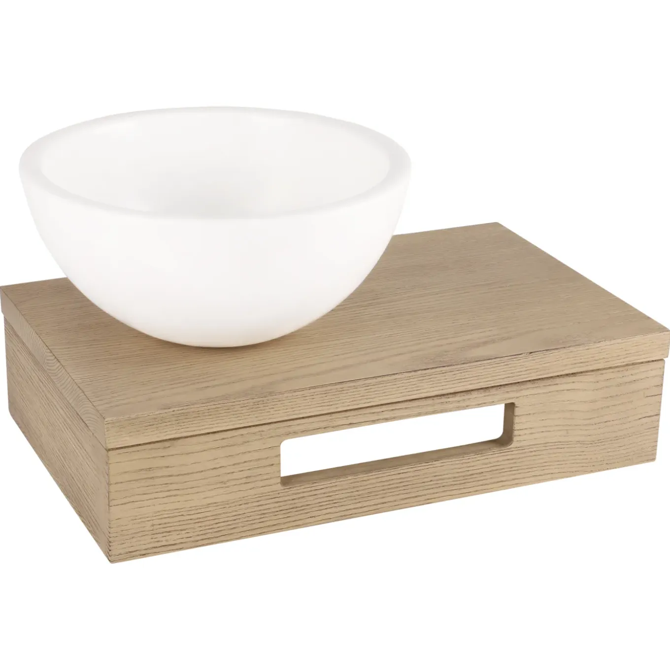 Differnz wastafelblad hout 40x25x10cm eiken