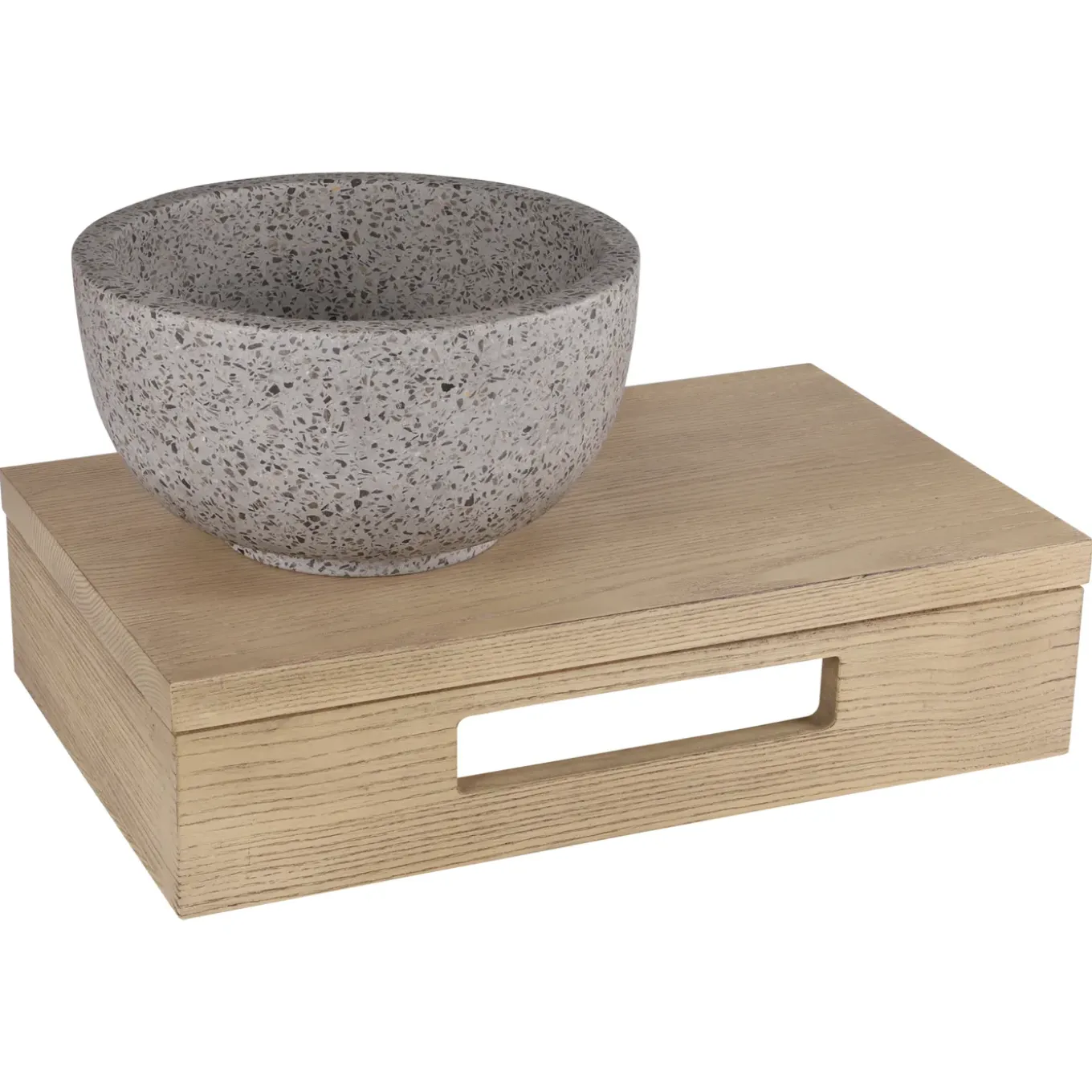 Differnz wastafelblad hout 40x25x10cm eiken