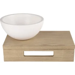Differnz wastafelblad hout 40x25x10cm eiken