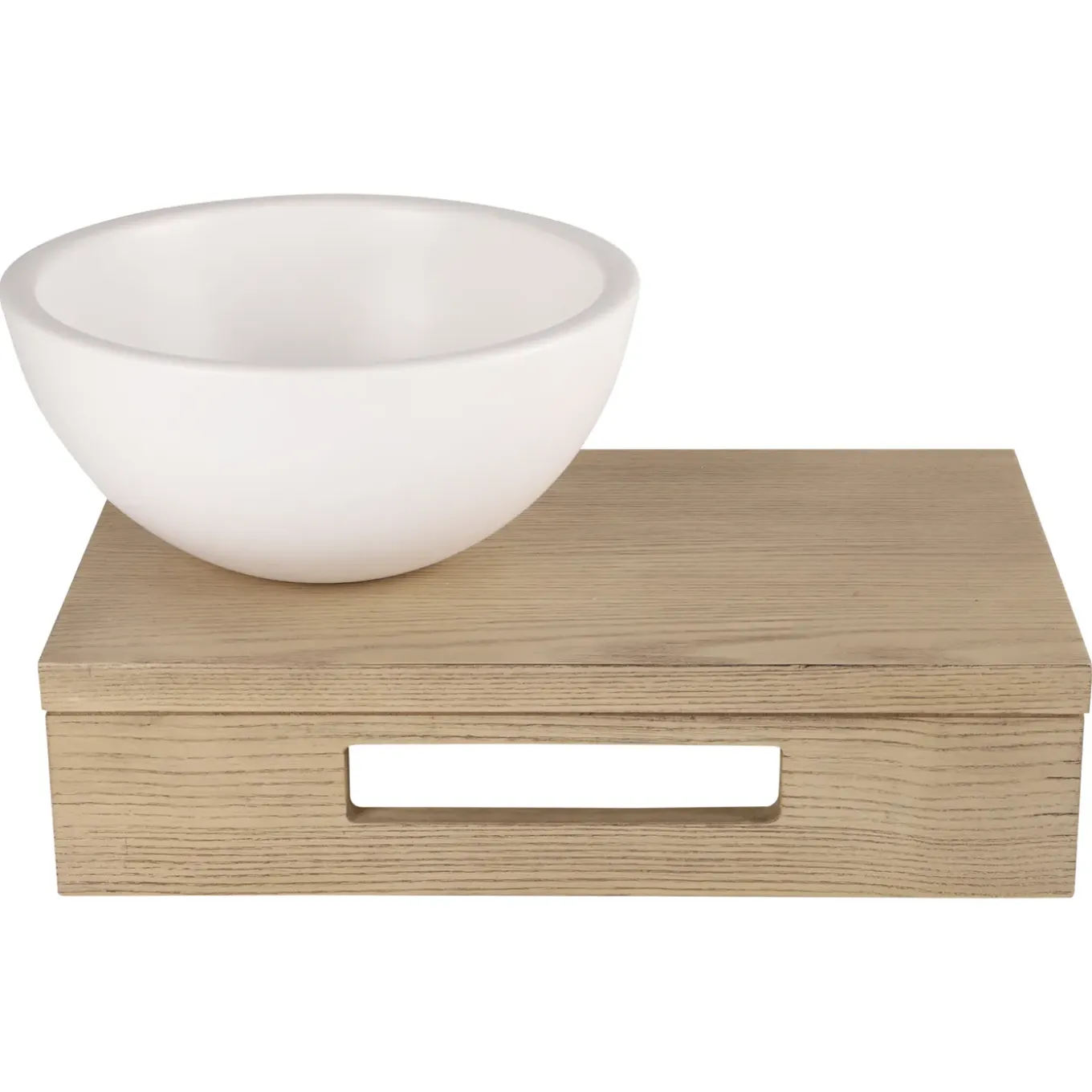 Differnz wastafelblad hout 40x25x10cm eiken