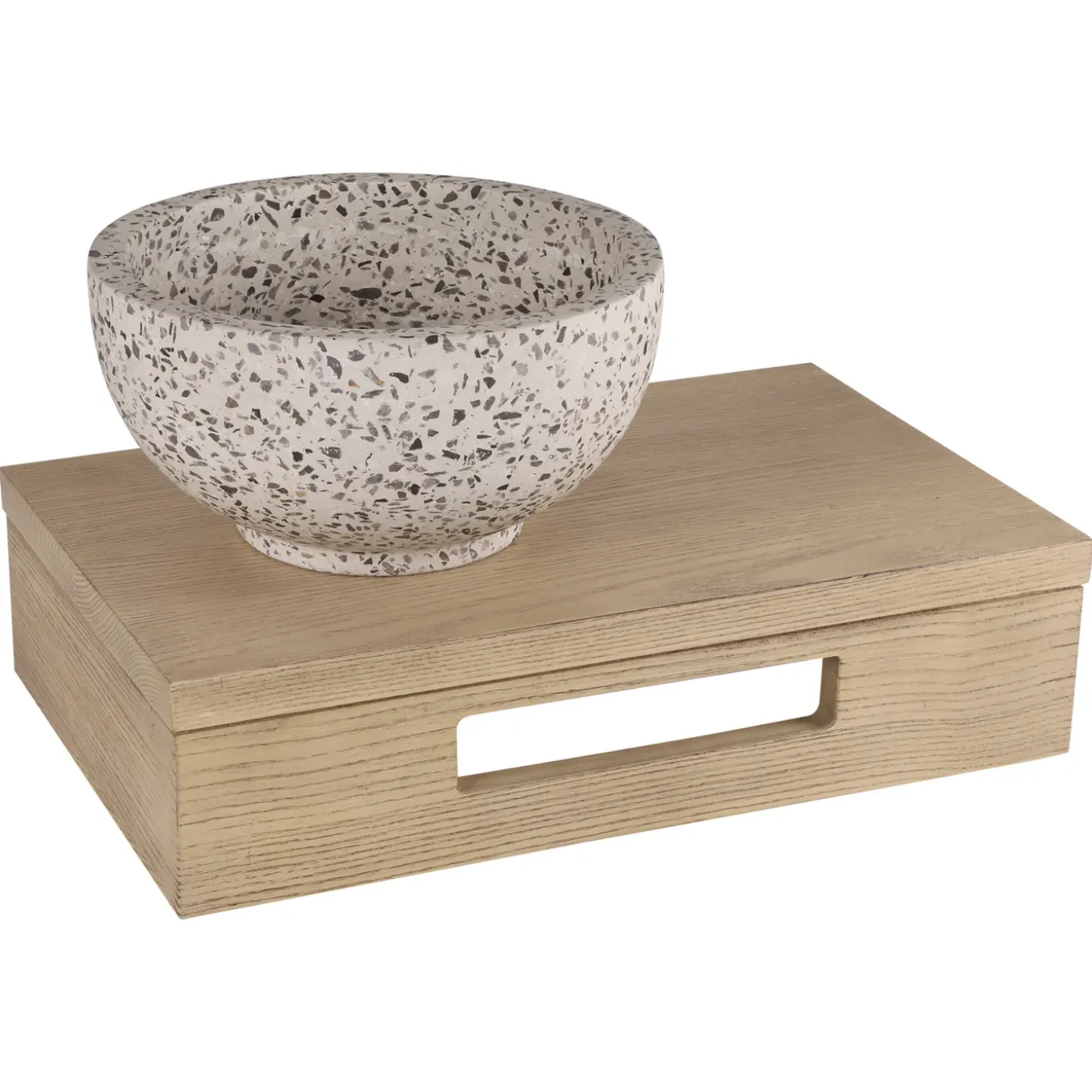 Differnz wastafelblad hout 40x25x10cm eiken