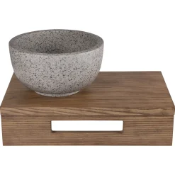 Differnz wastafelblad hout 40x25x10cm bruin eiken