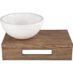 Differnz wastafelblad hout 40x25x10cm bruin eiken