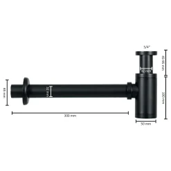 Differnz Wastafelsifon Mix & Match - Verstelbaar - Mat Zwart - 32mm