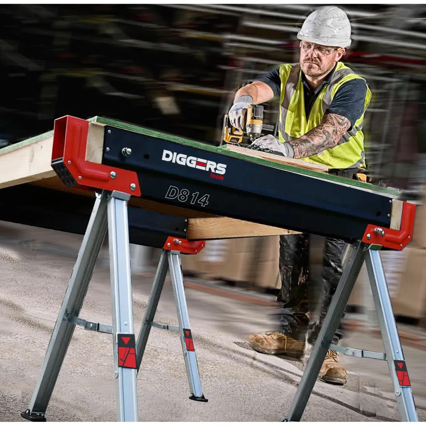 Diggers stalen schraag 500kg