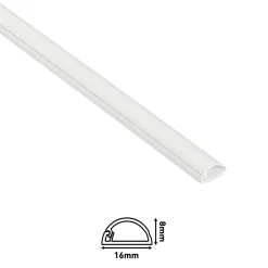 D-Line kabelgoot halfcirkel 16x08mm 2m wit