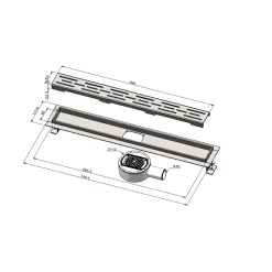Douchegoot Classic 70 RVS, stijlvolle RVS douchegoot met 1.2mm basisframe en 2mm afdekrooster. Verstelbare hoogte 69-124mm, 360° draaibare uitloop en waterafvoer van 24L/min. Geschikt voor nieuwbouw en renovatie.