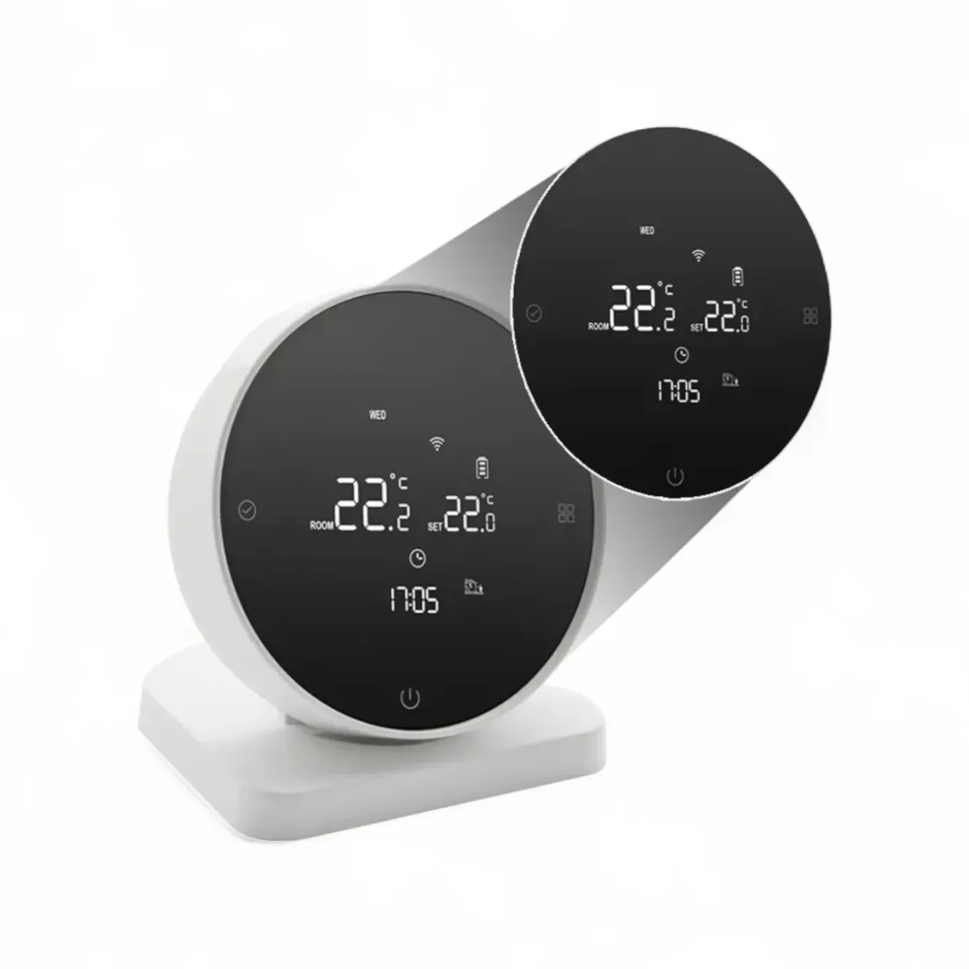 Draadloze Thermostaat Voor Cv Installatie Met Touchscreen Spraakbesturing En App Bediening