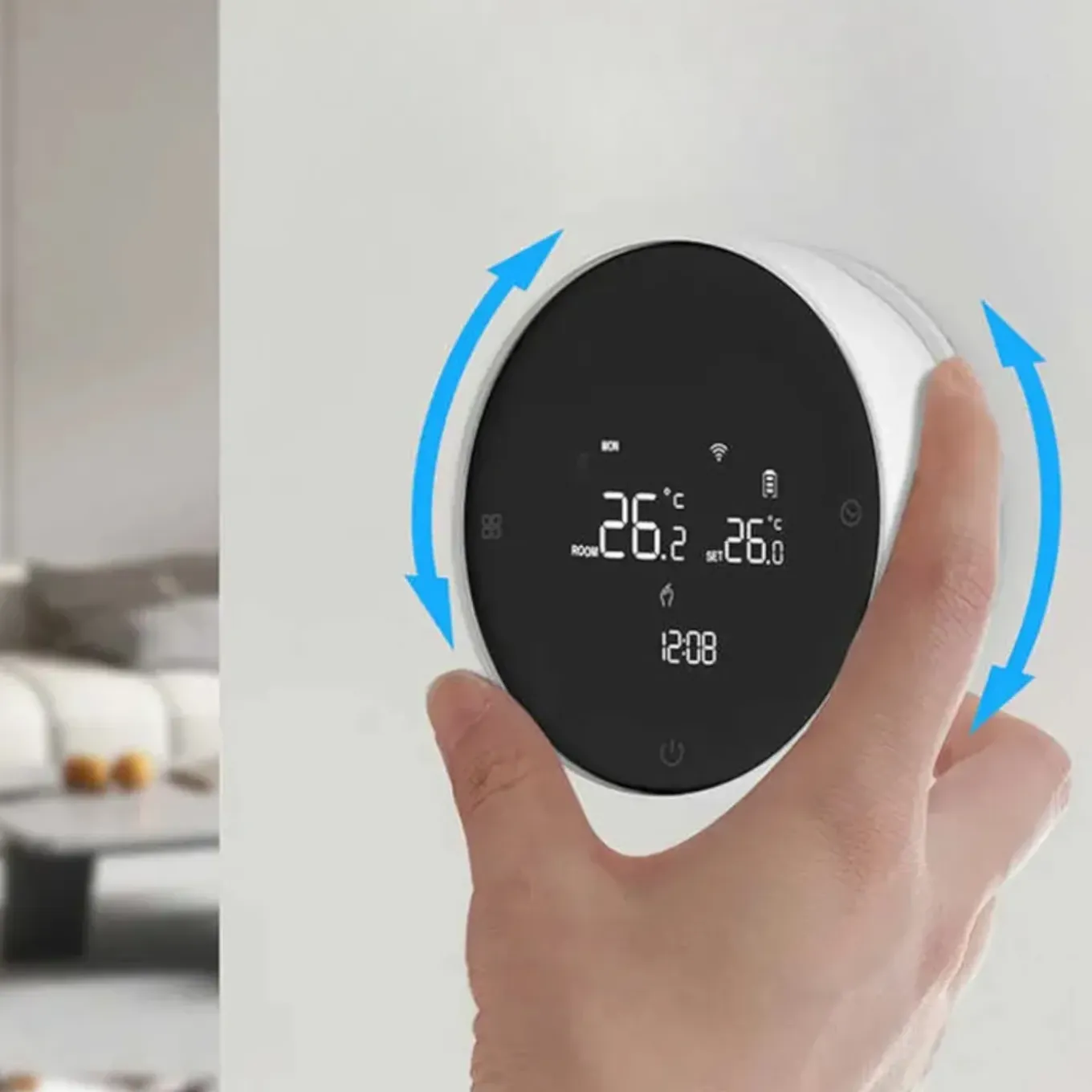 Draadloze Thermostaat Voor Cv Installatie Met Touchscreen Spraakbesturing En App Bediening