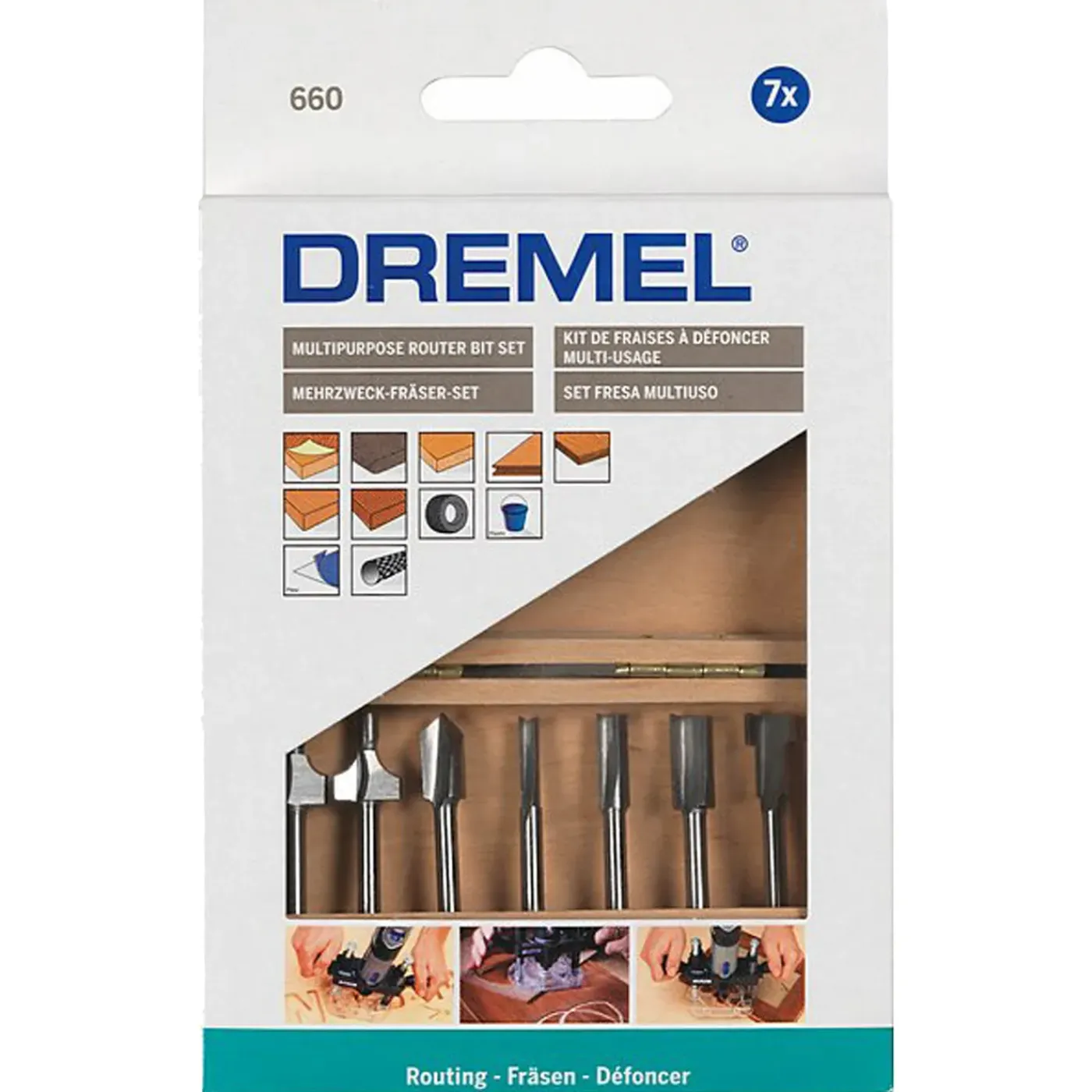 Dremel frezenset 660 7-delig