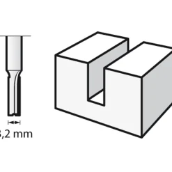 Dremel vingerfrees 650 HSS 3,2mm