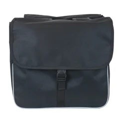 Dresco dubbele fietstas Basic Shopper zwart 26L