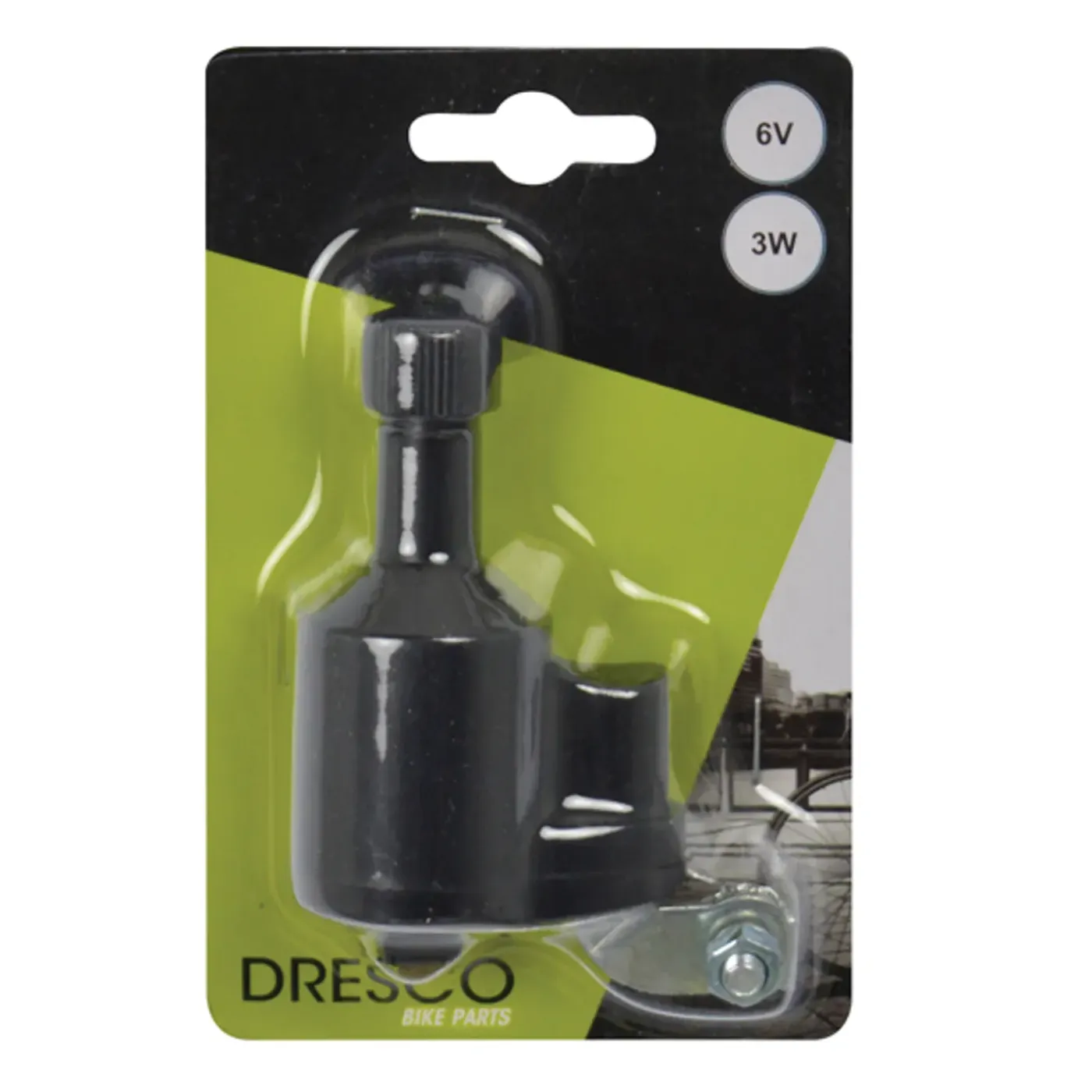 Dresco dynamo links zwart 6V/3W