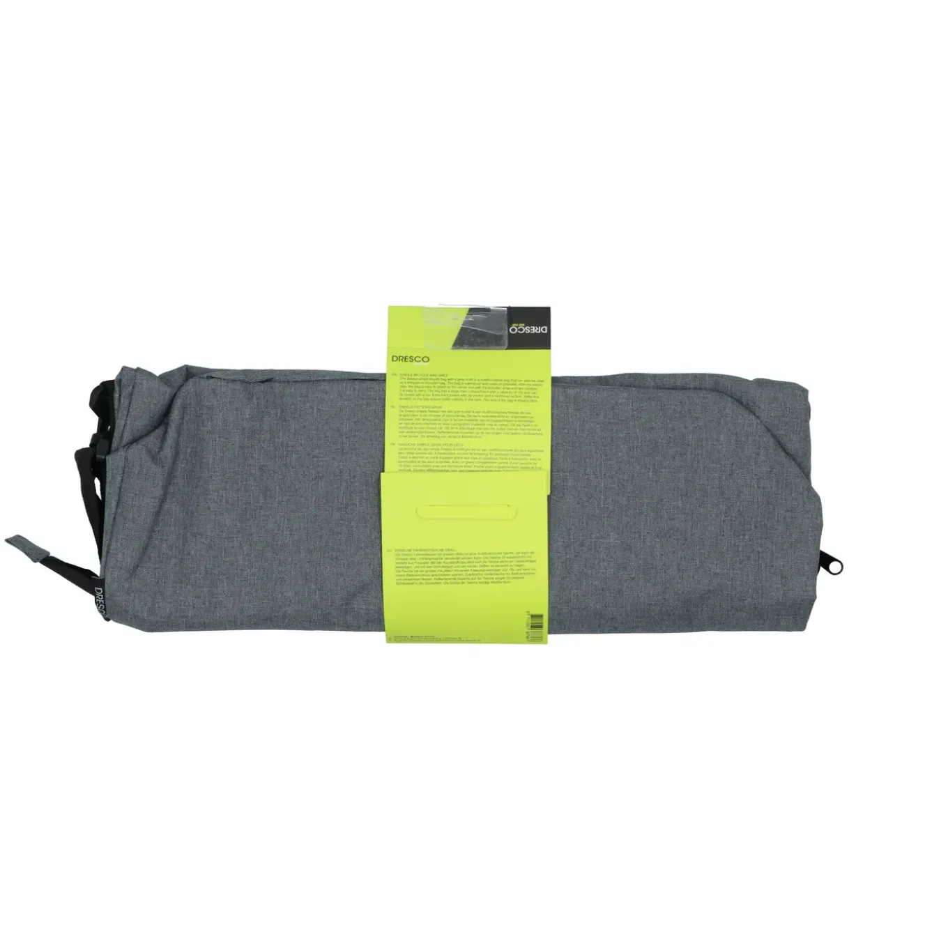 Dresco enkele fietstas grijs 18 liter