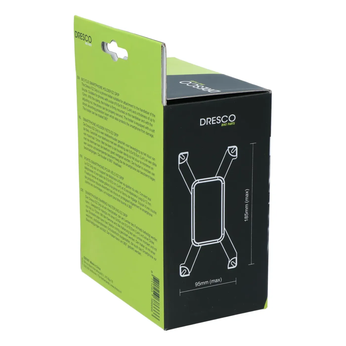 Dresco smartphone houder fiets EZ Grip zwart