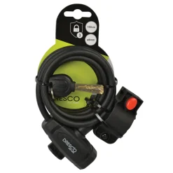 Dresco spiraalkabelslot 150cm, Ø8mm, zwart