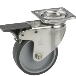Dorner Helmer Dörner Helmer Meubelwiel met rem - Stil 360° draaibaar - Kunststof - Met plaat - diam. 50mm