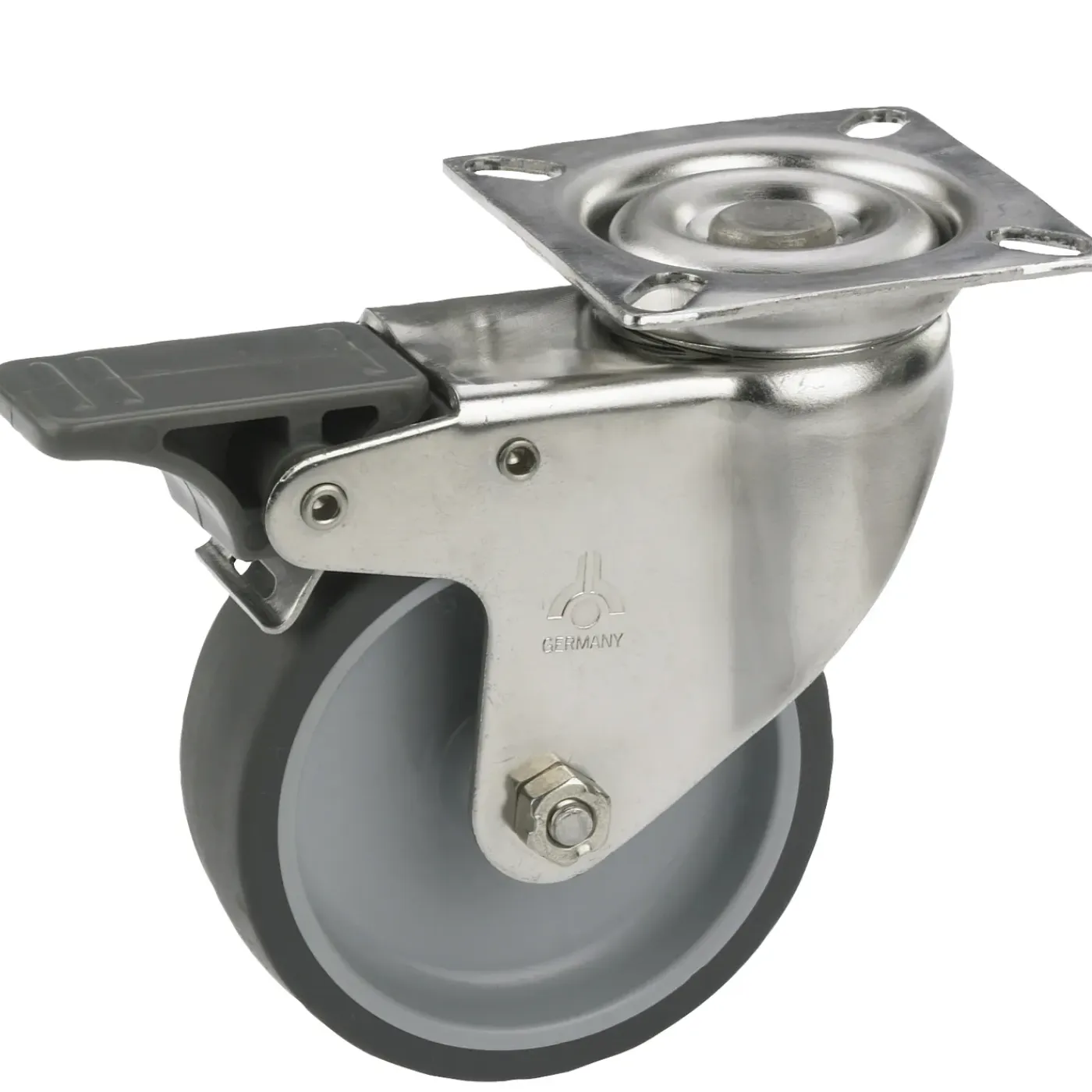 Dorner Helmer Dörner Helmer Meubelwiel met rem - Stil 360° draaibaar - Kunststof - Met plaat - diam. 50mm