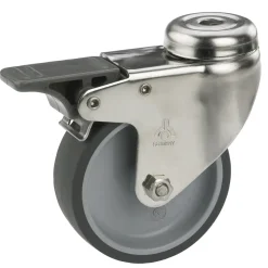 Dorner Helmer Dörner Helmer Zwenkwiel voor Meubels - Stil met rem - Kunststof - met gat - diam. 50mm