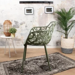 Ds4u - Cast Magnolia Stoel Met Arm Avocado