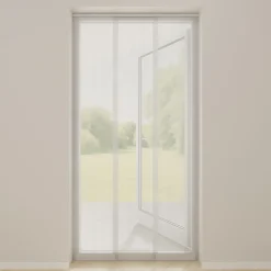 DTCH Vliegengordijn - Lamellengordijn - Inkortbaar - Zonder Boren - Gebroken Wit - 95 X 235 Cm