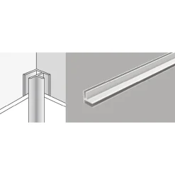 Dumaplast Hoekprofiel - Dumawall - Aluminium - 20x20x1mm 2,6m