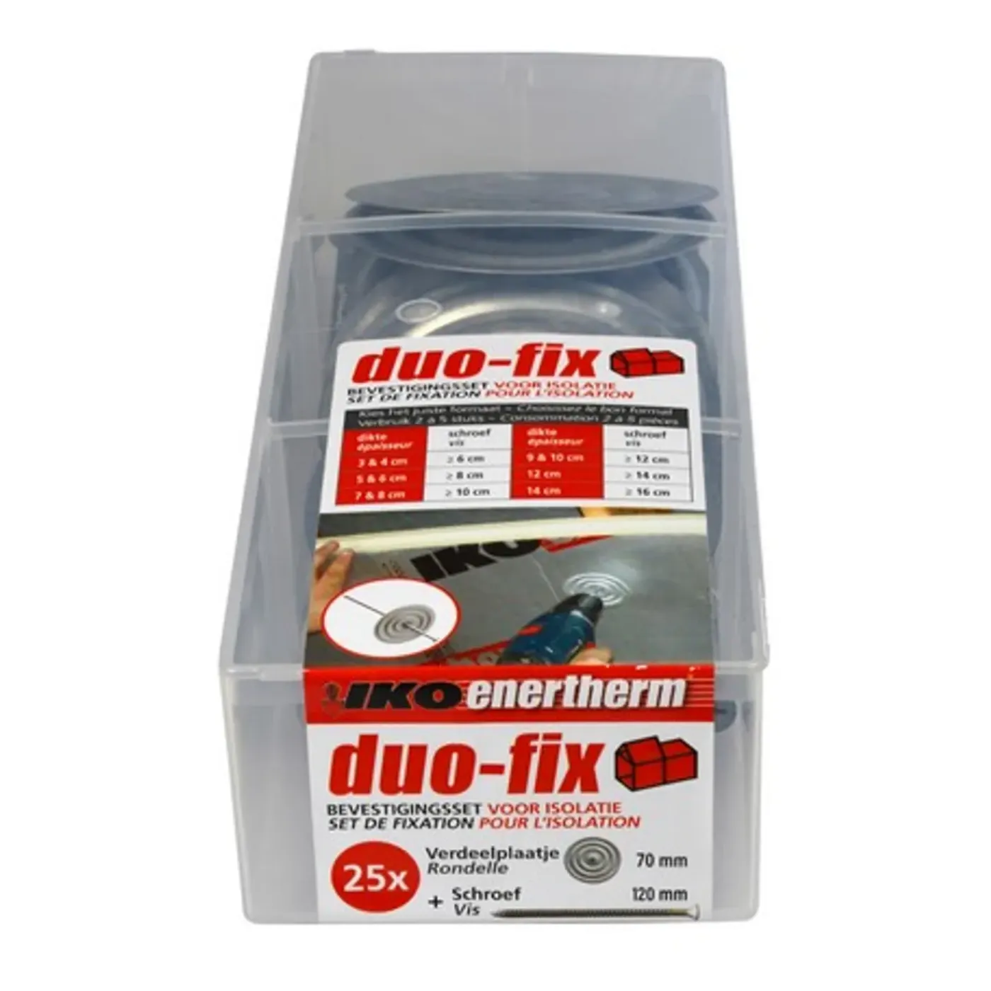 Aquaplan Duo-Fix bevestigingsset IKO isolatieplaten - Metaal - 4,8mm - 12cm
