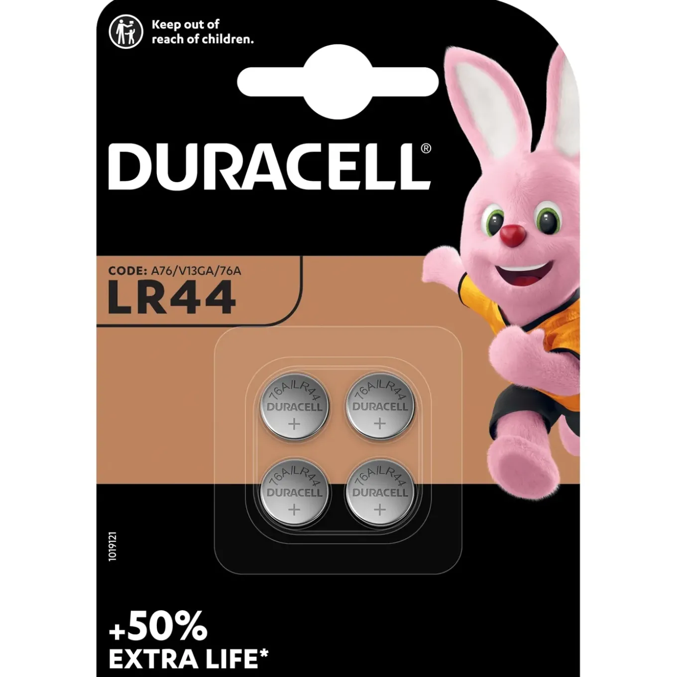 Duracell Knoopcelbatterijen Lr44 4st.