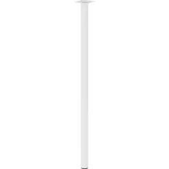 Duraline meubelpoot rond staal 3x70cm wit