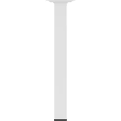 Duraline meubelpoot vierkant staal 2,5x2,5x25cm wit