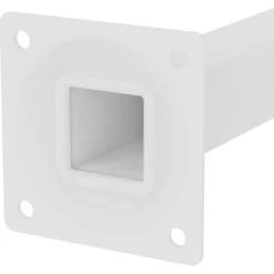 Duraline meubelpoot vierkant staal 2,5x2,5x25cm wit