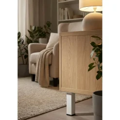 Duraline meubelpoot vierkant staal 2,5x2,5x25cm wit