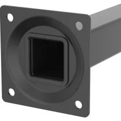 Duraline meubelpoot vierkant staal 2,5x2,5x15cm zwart