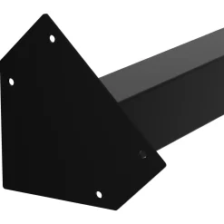 Duraline meubelpoot vierkant staal 5x5x72cm zwart