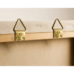 Duraline Ophangset voor lijst PHS S/12 klapogen+nagels - voor houten kader - messing - 12 stuks