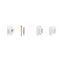 Duraline Ophangset voor schilderijrail PHS S/1 - voor Click Rail - wit