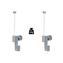 Duraline Ophangset voor schilderijen PHS S/2 - Rail Click+Top+Up - 4kg - transparant - 2 stuks