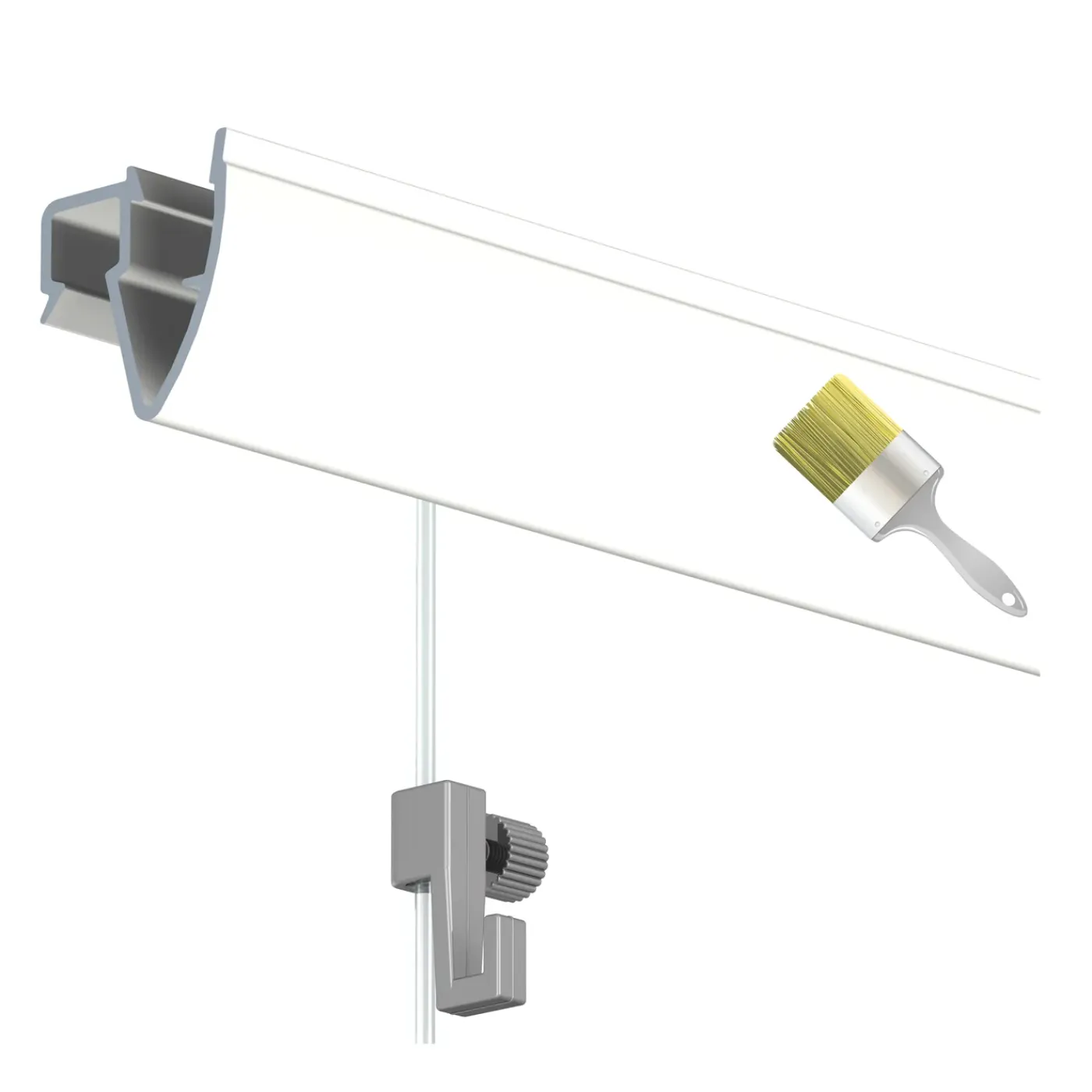 Duraline PHS up rail compleet wit primer 200cm