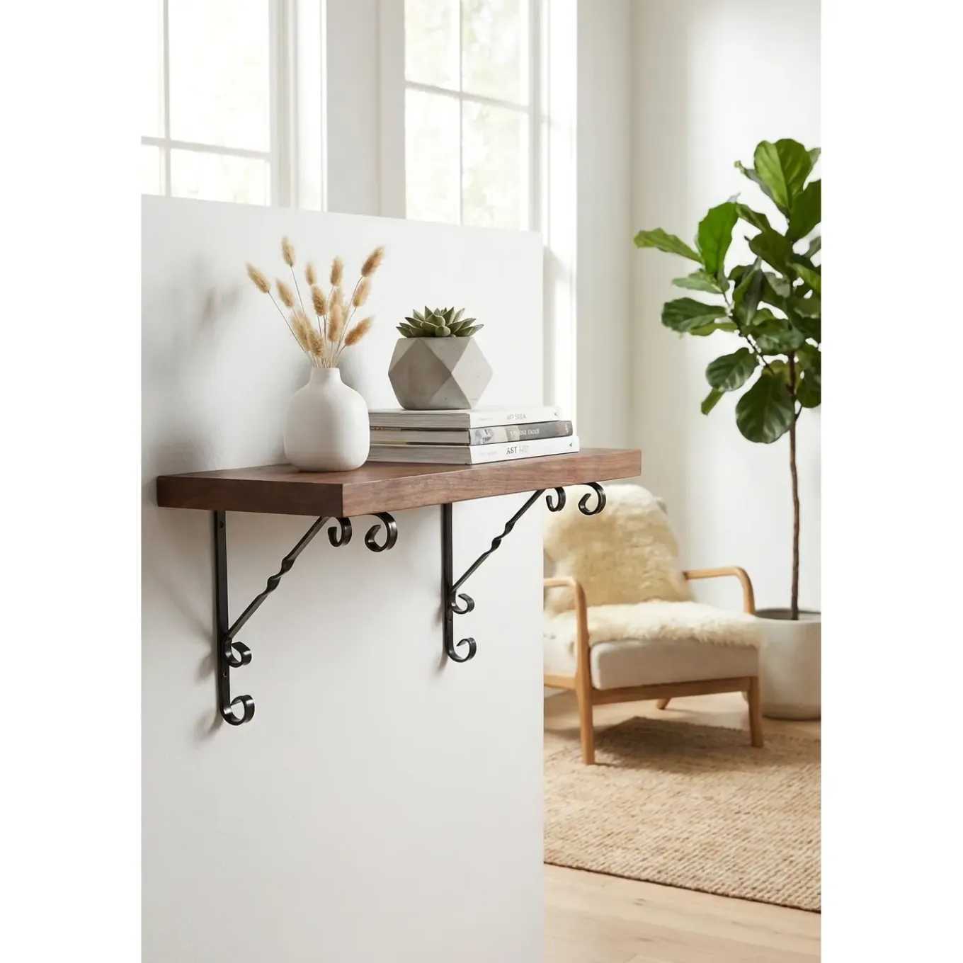 Duraline plankdrager Ornament zwart 15x15cm