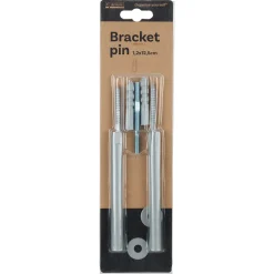 Duraline wandplankdrager pin mat zilver 1,2x12,5cm - 2 stuks
