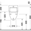 Duravit Starck 3 Urinoir Afzuigend - Met Achterinlaat - Met Bevestiging - Wit