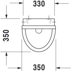 Duravit Starck 3 Urinoir Afzuigend - Met Achterinlaat - Met Bevestiging - Wit
