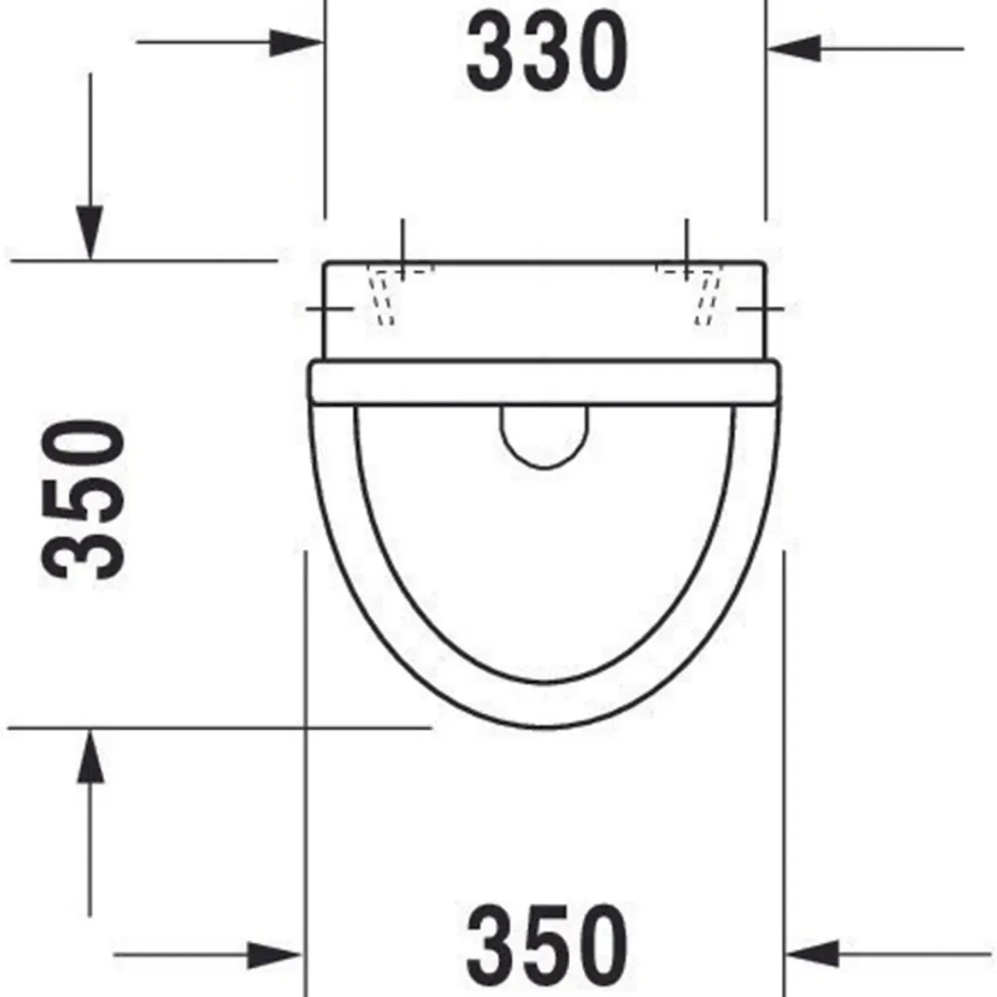 Duravit Starck 3 Urinoir Afzuigend - Met Achterinlaat - Met Bevestiging - Wit