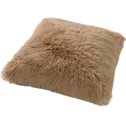 Overig Dutch Decor Sierkussen Fluffy - Zand - 45x45cm - Polyester - Inclusief binnenvulling