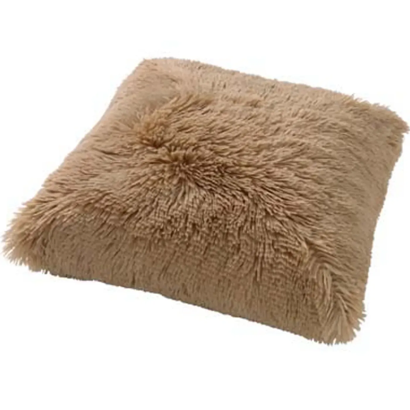 Overig Dutch Decor Sierkussen Fluffy - Zand - 45x45cm - Polyester - Inclusief binnenvulling